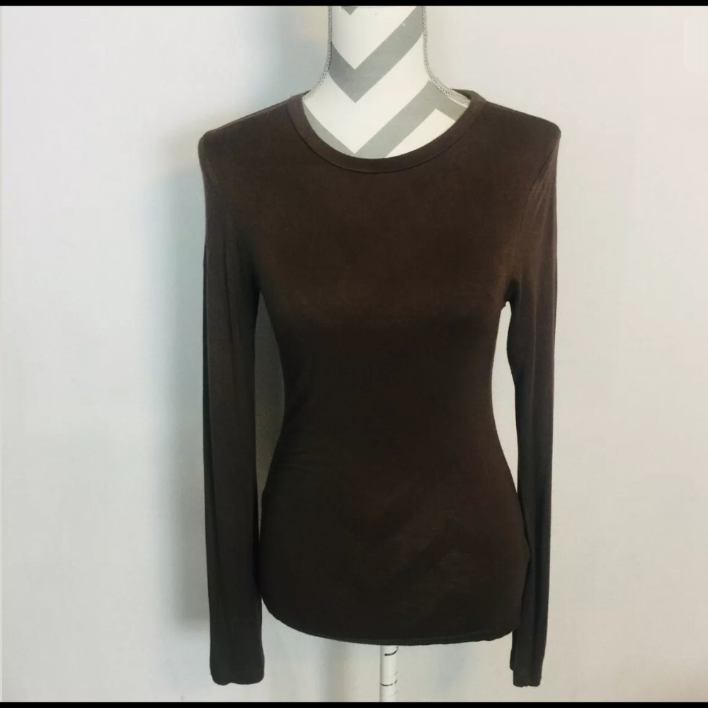 COSTA BLANCA Layering Top Brown Long Sleeve PL